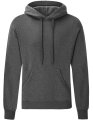 Heren Hoodie Classic Fruit of the Loom dark heather grey